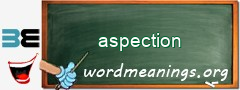 WordMeaning blackboard for aspection